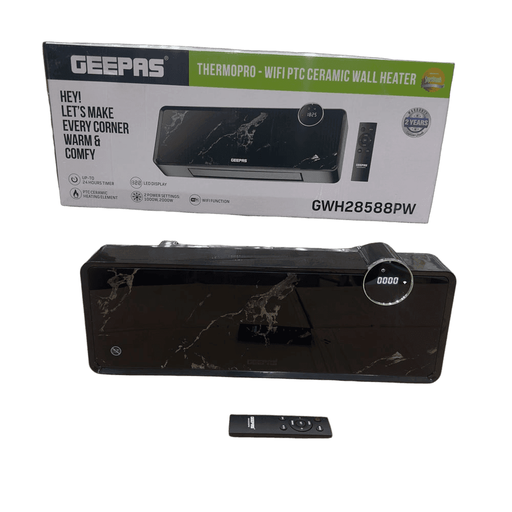 Geepas Thermopro Wifi PTC Ceramic Wall Heater 28588