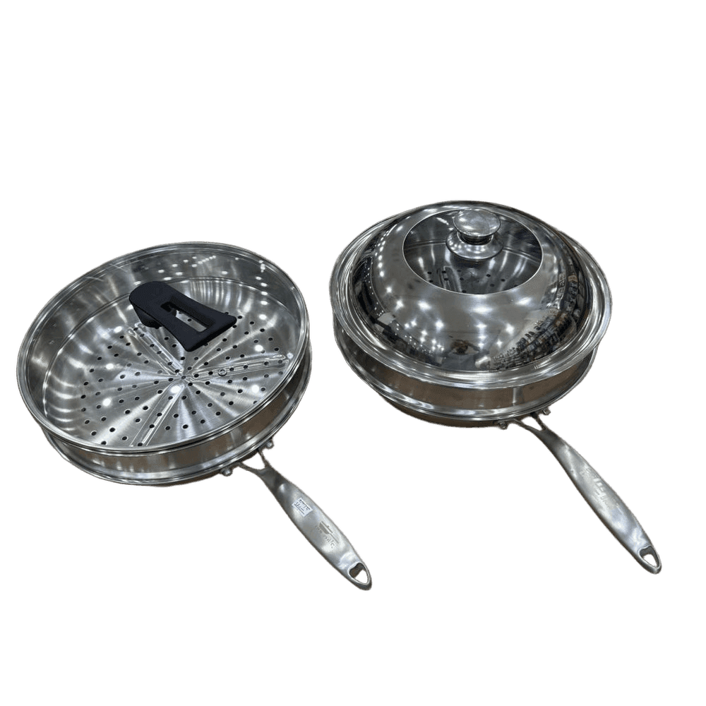 2 in 1 Laser Coated Deep Pan & Steamer