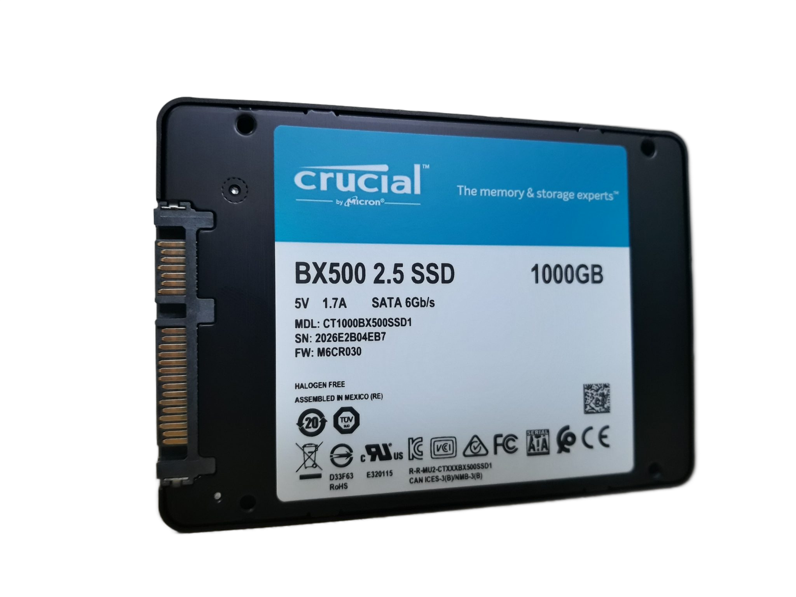 Crucial BX500 1TB 2.5" SATA SSD