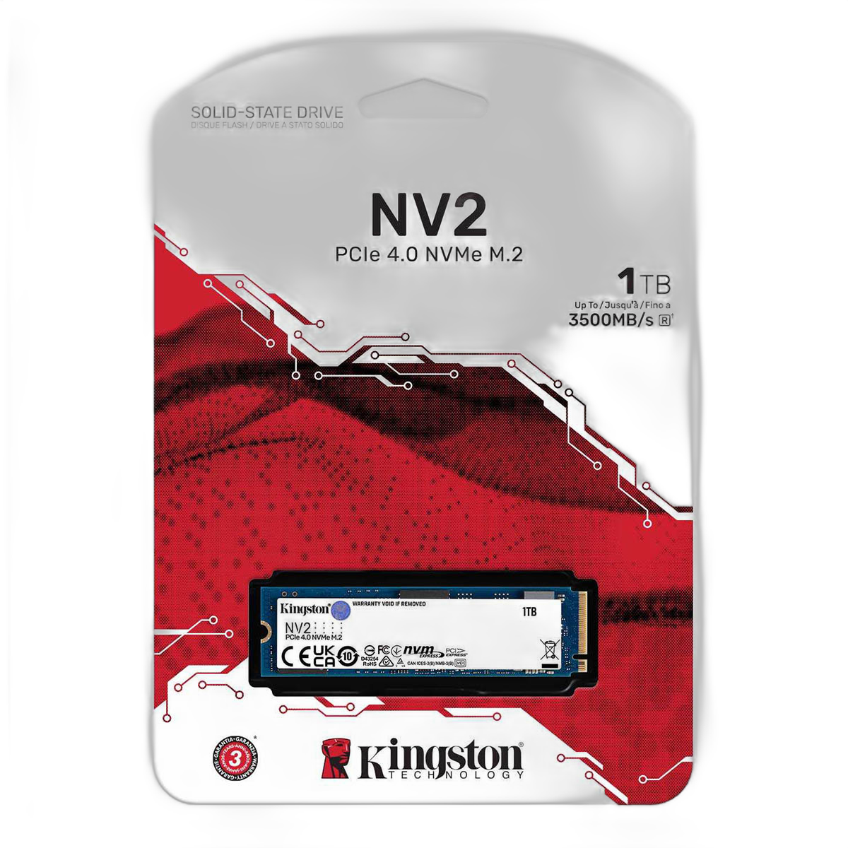 Kingston NV2 1TB PCIe Gen4 NVMe M.2 SSD