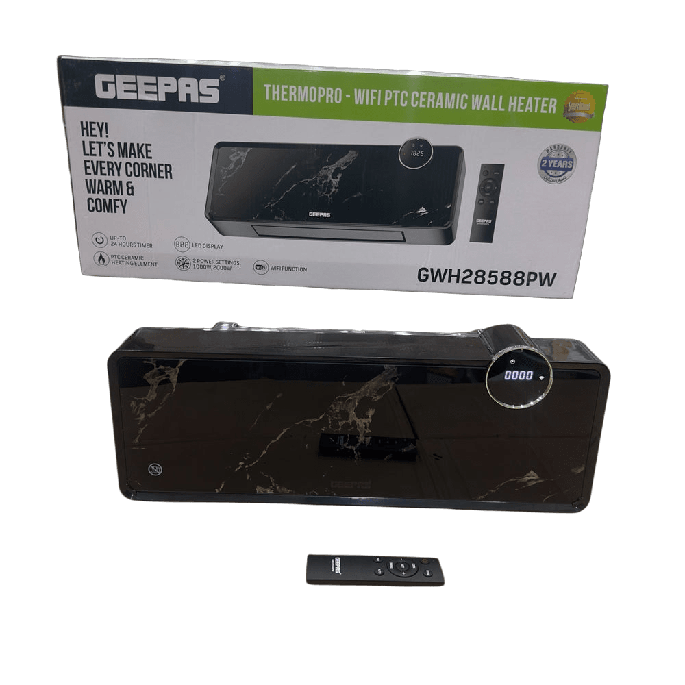 Geepas Thermopro Wifi PTC Ceramic Wall Heater 28588