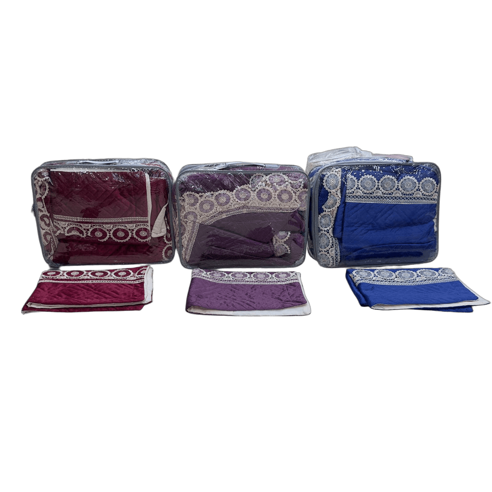 3pcs Double Bed Velvet Bedsheet Set