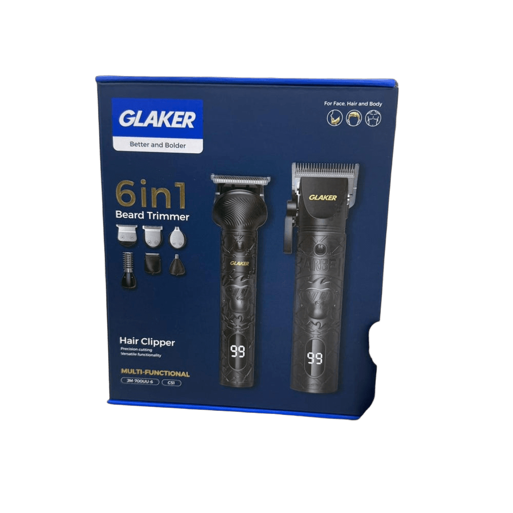 GLAKER Hair Clipper and 6-in-1 Grooming Kit