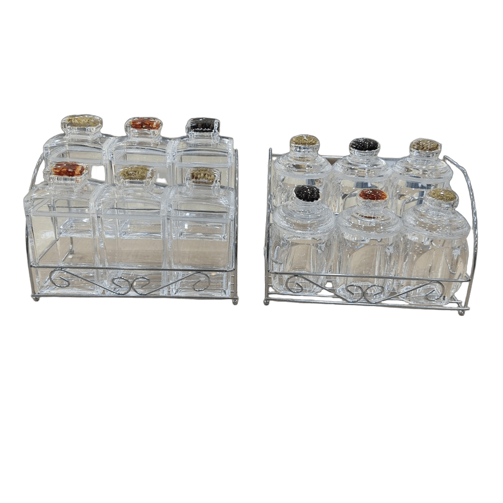 Imported 6pcs Acrylic Kitchen Spice Jar Set