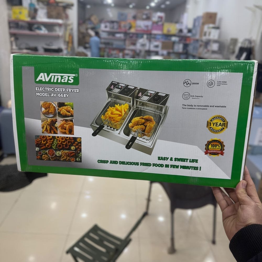Double Avinas 6.8L+6.8L Deep Fryer AV-668y