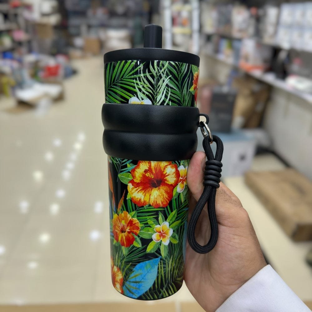 Cute Tumbler with Straw & Handle 710ml