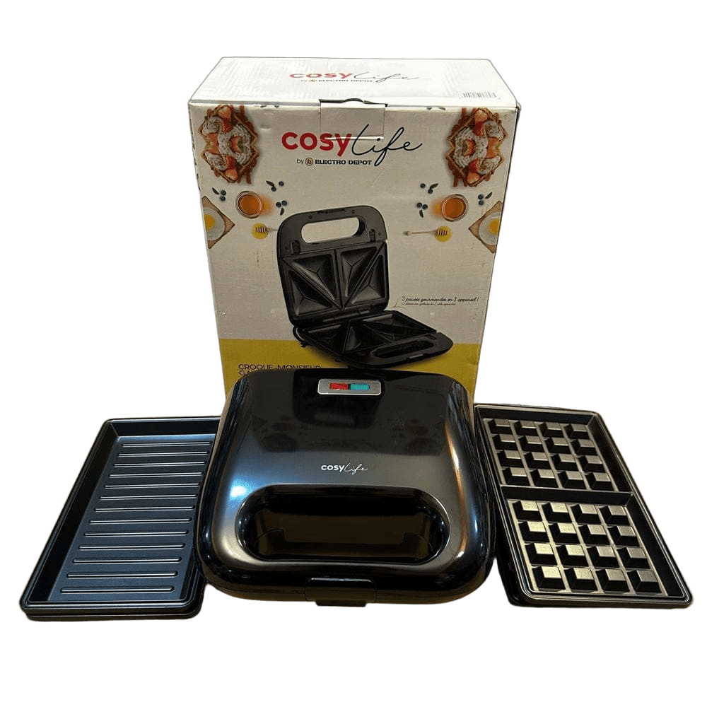 COSY Croque 3 in 1 Sandwich, Waffle & Grill Maker