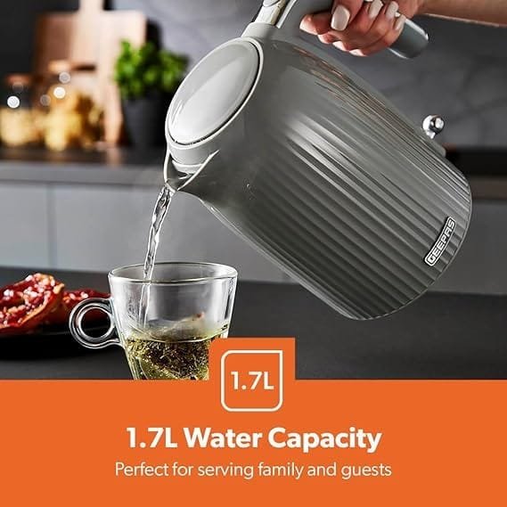 GEEPAS 1.7L Fluted Electric Kettle 3000W-38068